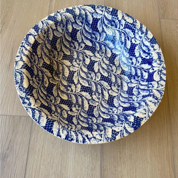 Terrafirma Ceramics Fern Cobalt Large Handmade   Super Bowl Studio Pottery USA - Picture 2 of 10